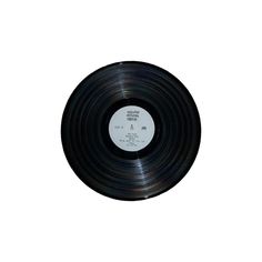 a black record on a white background