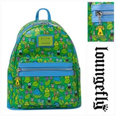 Loungefly * Disney/Pixar "A Bug's Life" * All Over Character Print * Mini Backpack * Pull Charm On Front Pocket Zipper * Inside And Side Pockets W: 9" X H: 10.5" X D: 4.5" * Brand New; Removed From Packaging For Pictures Green Disney School Backpack, Green Disney Backpack For Travel, Disney Green Travel Backpack, Green Disney Travel Backpack, Green Backpack For Disney Trips, A Bugs Life, Ant Colony, Bugs Life, Nightmare Before Christmas Halloween