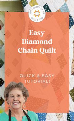 Watch this Easy Charm Pack Diamond Chain Quilt Tutorial! Jenny demonstrates how to make a quick and easy Diamond Chain quilt using 5-inch squares of precut fabric (charm packs). Mini Charm Pack Quilt Patterns, Precut Quilt Patterns, Msqc Tutorials, Quilt Instructions, Charm Pack Quilt Patterns, Star Video