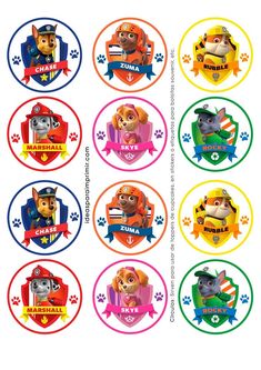 paw patrol cupcake toppers