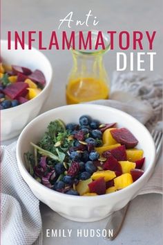 an image of a book cover with two bowls filled with fruit and veggies