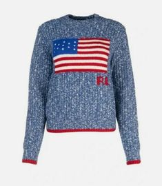 #ad Premium Polo RALPH LAUREN Womens XS Knit Wool Sweater USA FLAG Extra Small $200 4th July, Fashion Women's Sweaters Polo Sweater Flag, Flag Sweater, Polo Ralph Lauren Sweater, Polo Ralph Lauren Women, Marled Sweater, Ralph Lauren Denim, Polo Blue, Women's Sweaters, Ralph Lauren Sweater