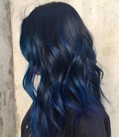 Dark Purple Hair Color, Underlights Hair, Pravana Vivids, Dark Purple Hair, Blue Ombre Hair, Dark Blue Hair, Level 7, Beautiful Hair Color