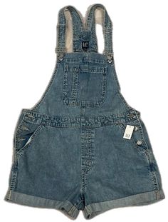 Denim Overall Shorts, Denim Overalls Shorts, Gap Denim, Gap Jeans, Overall Shorts, Gap, Overalls, Color Blue, Size 12