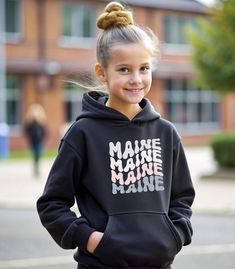 Retro designed Maine hoodie for kids to keep them cozy while showing off their state pride.  The youth blend hooded sweatshirt is made of ultra-soft, preshrunk fleece that feels wonderful against the skin. The garment is 50% cotton 50% polyester with reduced lint buildup.   The front has a kangaroo pocket big enough for both hands. The neck is reinforced with twill taping.  .: 50% cotton, 50% polyester (fiber content may vary for different colors) .: Medium fabric (7.75 oz /yd² (262 g/m .: Regular Fit .: Sewn in label .: Runs true to size The Youth, Youth Hoodies, Kids Sweatshirt, Sew-in Labels, Kangaroo Pocket, Hooded Sweatshirt, San Jose, Sweat Shirt, Hooded Sweatshirts