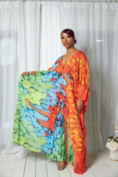 ENI KIMONO PANT SET – TKLABELZ Multicolor Maxi Dress With Elastic Waistband For Summer, Elegant Multicolor Maxi Dress With Elastic Waistband, Party Kimono For Spring In Maxi Length, Spring Party Kimono In Maxi Length, Spring Maxi Dress With Kimono Sleeves, Free Size, Multicolor Long Sleeve Cover-up For Day Out, Vibrant Kaftan With Kimono Sleeves For Spring, Multicolor V-neck Kimono For Day Out, Vibrant Spring Kaftan With Kimono Sleeves