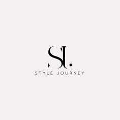 the style journey logo is shown in black and white on a light gray background