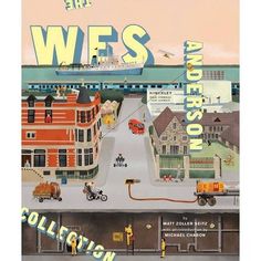 a book cover with an illustrated city scene