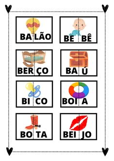 the words in spanish are labeled with pictures