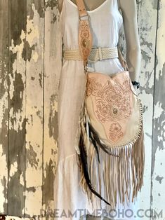 Fringe Crossbody Leather Boho Bag Goddess-Crossbody Bag-Dreamtime Boho-Natural-Dreamtime Boho Leather Boho Bags, Louis Vuitton Fringe Crossbody Bag, Leather Fringe Purse, Full Fringe, Western Bag, Crossbody Leather Bag, Boho Fringe, Inside Bag, Boho Bags