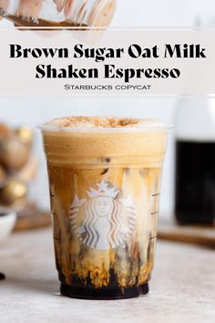 starbucks brown sugar oat milkshake espresso