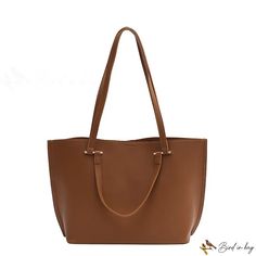 Bird in Bag - New large-capacity bag leisure shoulder bag soft leather stitching shoulder handbag Solid Color Leather Hobo Bag, Leather Hobo Shoulder Bag In Solid Color, Brown Solid Color Hobo Bag For Shopping, Brown Solid Color Shoulder Bag For Everyday Use, Casual Leather Shoulder Bag In Solid Color, Casual Leather Satchel In Solid Color, Casual Leather Satchel Solid Color, Leather Tote Shoulder Bag In Solid Color, Casual Leather Hobo Bag In Solid Color