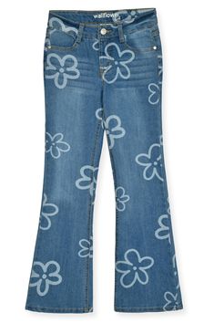 PRICES MAY VARY. FIT & DESIGN: Available in multiple sizes, fits and wash colors, our denim jeans for girls feature adorable details and embellishments that will make her stand out from the crowd. Choose between 4 different fit styles to find the perfect pair for your little one. DETAILS: These Wallflower girls jeans will have her looking stylish and on-trend for any occasion. With frayed edges, rip and tear details, printed flowers and more these girls jeans will be the perfect addition to any Playful Denim Blue Bottoms For Spring, Playful Denim Blue Bottoms, Playful Denim Blue Jeans, Playful Medium Wash Bottoms For Spring, Playful Denim Blue Jeans For Summer, Playful Cotton Jeans For Spring, Playful Spring Cotton Jeans, Playful Blue Jeans For Spring, Cute Spring Denim Pants