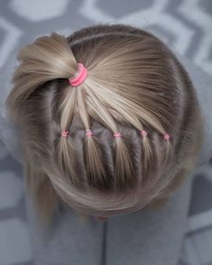 Simple Hairstyles For Kindergarten, Toddler Hairstyles, Penteado Cabelo Curto, Kids Hair