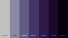 the color purple is shown in different shades