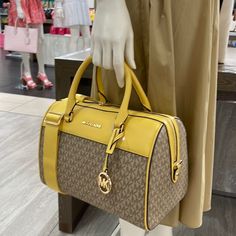 Michael Kors Mercer, Bags Michael Kors, Metallic Purse, Satchel Tote Bag, Lettering Logo, Luxury Purses, Clutch Bags, Purses Michael Kors, Cute Bags