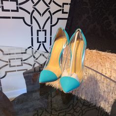 Size 7 Color Is So Pretty..Never Worn..Selling Cause It Was Too Much Of A Hassle To Send Back Chic Turquoise Pointed Toe Heels, Chic Turquoise High Heels, Turquoise Pointed Toe Heels For Spring, Spring Turquoise Pointed Toe Heels, Turquoise High Heels, Steve Madden High Heels, Multi Colored Heels, Clarks Women, Kitten Heel Shoes