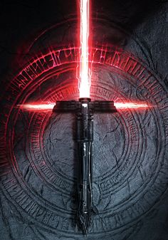 a star wars movie poster with lights coming from the top and on to the bottom