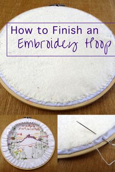 how to finish an embroding frog with embroidery on the front and back side