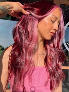 #BEAUTY, #RELATIONSHIPS #Fashion #Animals #Outfits #Winter Outfits #Animals Pink Hair With Lowlights, Hair Dye Colors For Pale Skin, Pink Hair With Highlights, Red Hair Pink Highlights, Highlights On Red Hair, Red Hair With Pink Highlights, Red Hair Bob, Pink And Red Hair, Red And Pink Hair