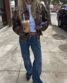 Jacket Outfit Women, Pu Jacket, Downtown Outfits, Leather Jacket Outfits, Business Outfit, Outfit Inspo Fall, Winter Fashion Outfits, Fall Winter Outfits, Cute Casual Outfits