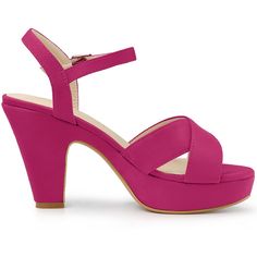 The classic sandals are sure to compliment every modern woman's wardrobe. Update your style with this pair of heels that will last for all memories! These heels feature a cute strap that hugs your ankle for custom support and provides comfort throughout wear. They are easy to pair with dresses and jeans for a casual look. Believe you will need sandals like it for the coming season. Chic Pink Block Heels With 4-inch Heel, Pink Low Heel Platform Shoes, Pink 4-inch Block Heels, Chic Pink Open Heel Block Heels, Chic Pink Block Heels With Open Heel, Pink High Heel Block Heels With Heel Strap, Pink Block Heel Slingback Pumps For Party, Pink Open Toe Block Heels With Stacked Heel, Pink High Heel Block Heels With Strap