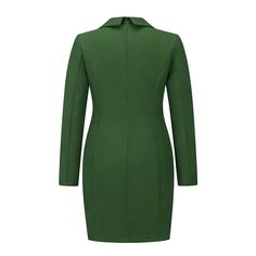 Green Padded Shoulder Slim Fit Blazer Dress Blazer Dress Women, Slim Fit Blazer, Slim Fit Blazers, Fitted Blazer, Blazer Dress, Mini Dresses, Women Dresses, Dresses Mini, Slim Fit