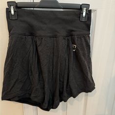 Never Worn - Medium - Black Stretch Black Shorts With Wide Waistband, Black High Waist Athletic Shorts With Elastic Waistband, Black High-waisted Shorts With Wide Waistband, Black Shorts With Wide Waistband, High-waisted Black Shorts With Wide Waistband, Black High Waist Shorts With Wide Waistband, Casual Black Athletic Shorts With Wide Waistband, Black High-waist Shorts With Wide Waistband, High-waist Black Shorts With Wide Waistband