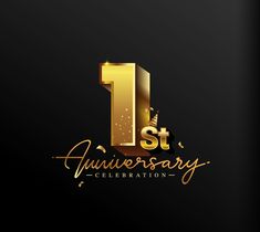 the 1st anniversary celebration logo design