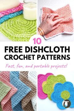 10 free crochet dishcloth patterns that are easy to make and perfect for beginners