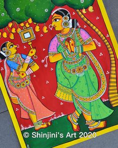 Fabric Painting Techniques, Pichwai Paintings, Mango Tree, Indian Painting, Madhubani Art