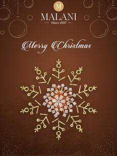 a christmas card with an image of a snowflake and the words merry christmas