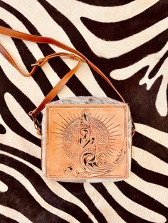 Square Cowhide & Tooled Leather Crossbody Bag Hand Tooled Leather Crossbody Bag, Hand Tooled Crossbody Satchel, Luxury Hand Tooled Crossbody Bag, Western Leather Crossbody Shoulder Bag, Western Crossbody Purse, Wild Rag, Authentic Jewelry, Shopify Theme, Travel Wallets