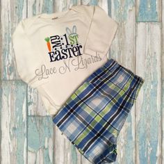 Little Boys First Easter Shirt... Little Boys by LaceNLizards Easter Cricut, Easter Onesie, Easter Shirt, Cricut Creations, Easter Dress, Baby Onesies, Cricut, Easter, Handmade Gift