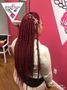 Burgundy Knotless, Bob Box Braids Styles, Burgundy Box Braids, Beyonce Braids, Box Braids Pictures, Red Box Braids, Triangle Box Braids, Blonde Box Braids