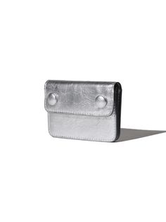 Editor's NoteLE MASQUE's wallet that will instantly adds a touch of liveliness to the look.- Simple and practical design- Snap button closure detail- Good to store cards, bills and coins- Extra card pocket on the back Measurements (in.)- Size: 4.06 in. * 2.76 in. * 0.67 in. Composition & Care- Cow Leather- Natural leather may have fine scratches and wrinkles- Avoid direct heat and moisture- Professional cleaning is neededDesigner- by LE MASQUE Classic Silver Rectangular Card Holder, Classic Silver Card Holder With Card Slots, Rectangular Silver Wallets For Everyday Use, Silver Rectangular Wallet For Daily Use, Silver Rectangular Wallet For Everyday Use, Rectangular Silver Wallet For Everyday Use, Silver Bifold Wallet With Card Slots, Silver Rectangular Wallet For Everyday, Modern Silver Wallet With Card Slots