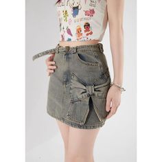 Z-316-10 Cute Fitted Mini Denim Skirt, Cute Denim Blue Skirt, Mini Denim Skirt With Pockets For Summer, Summer Mini Denim Skirt With Pockets, Cute Fitted Denim Skirt, Cute High Waist Denim Skirt, Y2k Mini Denim Skirt For Summer, Y2k Style Mini Denim Skirt For Summer, Trendy Mini Bottoms For Spring