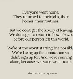 an image with the quote everyone went home they returned to their jobs, their homes, their routes