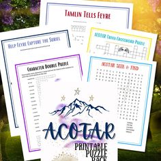 four printable activities for kids to practice their handwriting and numbers with the words aootar on them