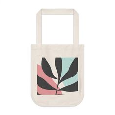 Flaunt It: Abstract Foliage Art Canvas Tote Bag - Bags Artistic White Rectangular Canvas Bag, Artistic White Bags For Daily Use, Artsy White Bags For Travel, Artistic White Bag For Daily Use, Artistic White Rectangular Shoulder Bag, Artistic White Bag For Shopping, Artsy White Rectangular Shoulder Bag, Artistic White Shopping Bag, Artistic White Rectangular Bag