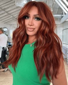 Rich Auburn Waves Shine Chocolate Auburn Hair Color, Cooper Highlights, Chocolate Auburn Hair, Auburn Hair Color Ideas, Deep Auburn Hair, Auburn Red Hair, Auburn Hair Color, Auburn Highlights, Auburn Color