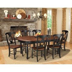 an image of a dining room table and chairs on the internet page for hayneelle com