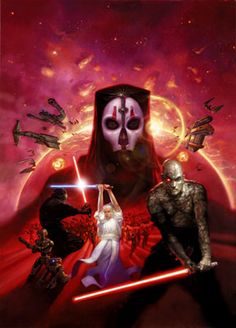 star wars the old republic poster with darth vader and princess leikier