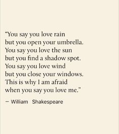 shakespeare quote about love and rain