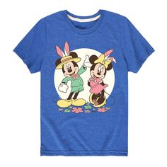 Celebrate Easter with this Disney's Mickey Mouse Boys 8-20 Minnie Easter Basket Graphic Tee. © Disney FEATURES Crewneck Short sleevesFABRIC & CARE Solid colors: cotton; Heather colors: cotton, polyester Machine wash Imported Size: Small. Color: Med Blue. Gender: male. Age Group: kids. Material: Polyester|Cotton. Spring Disney T-shirt For Fan Events, Mickey Mouse Crew Neck T-shirt For Spring, Playful Blue Mickey Mouse Top, Disney Character Print T-shirt For Spring, Spring Mickey Mouse Crew Neck T-shirt, Short Sleeve Minnie Mouse T-shirt For Spring, Blue Mickey Mouse T-shirt For Summer, Minnie Mouse Short Sleeve T-shirt For Spring, Blue Spring T-shirt With Character Print