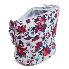 Take along everything you need for a day on the go with this zippered bucket bag. Outlet Exclusive Our cotton is colorful and lightweight Exterior features a top slip pocket Interior features two slip pockets Zip closure. Dimensions: 9. 0" w x 10. 0" h x 6. 0" d Handle/Strap Adjustable straps 50. 0" Weight: 0. 51 lb Vera Bradley Outlet Women's Bucket Crossbody Bag in Vineyard Floral | Cotton Crossbody Messenger Bag, Laptop Pocket, Cotton Bag, Handbag Accessories, Belt Bag, Vera Bradley, Purses Crossbody, Bucket Bag, The Go