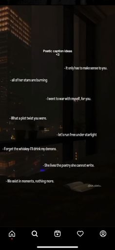 an image of a city at night with text