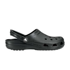 Find CROCS Classic Clog on Editorialist. Classic Clog 'Black' Classic Black Clogs With Cushioned Footbed, Classic Black Synthetic Clogs, Classic Black Slip-on Sandals, Classic Black Synthetic Mules, Classic Crocs, Streetwear Accessories, Crocs Classic Clogs, Black 13, Best Gifts For Men