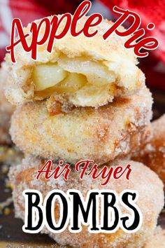 Air Fryer apple pie bombs from Adventures of a Nurse combine canned biscuits and apple pie filling into a ball or “bomb” that is then cooked in the Air Fryer and then dipped in cinnamon sugar for a mouth-watering treat everyone will love! Apple Pie Air Fryer, Air Fryer Apple Pie, Advocare Diet, Air Fryer Recipes Dessert, New Air Fryer Recipes, Air Fryer Recipes Snacks, Baking Breads, Apple Pie Bites, Cooks Air Fryer