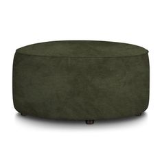 This ottoman updates your living room with a generously-sized modern design. It measures 37'' in diameter, and the frame is crafted from engineered hardwood. The circular shape is bolstered with foam and web suspension for comfort and support when you're kicking back. Denim blue polyester upholstery wraps around with a seam on the edge for a tailored look. This versatile ottoman is great as a foot support, extra seating, or a makeshift coffee table. Plus, it has the option of removing the feet. Ottoman In Living Room, Upholstered Ottoman, Stain Resistant Fabric, Fabric Upholstery, Engineered Hardwood, Extra Seating, On The Edge, Joss And Main, Denim Blue